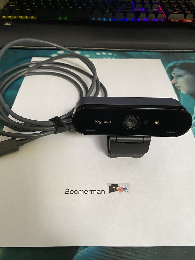 Logitech BRIO 4K Webcam V-U0040, w/original USB-C cable (Tested)