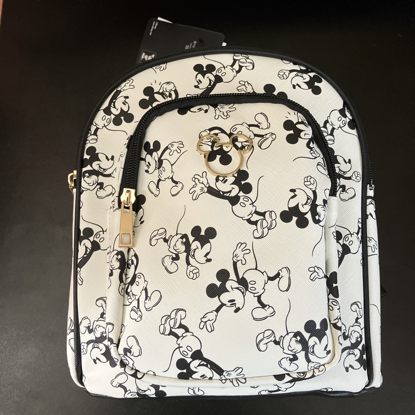 Disney's Mickey Mouse All Over Print Black & White Mini Backpack-NWT