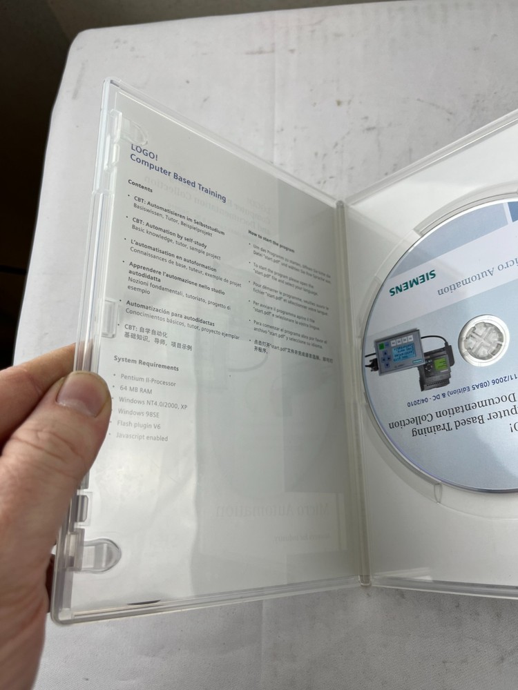 Siemens LOGO! Computer Based Training & Documentation DVD Collection CBT 11/2006
