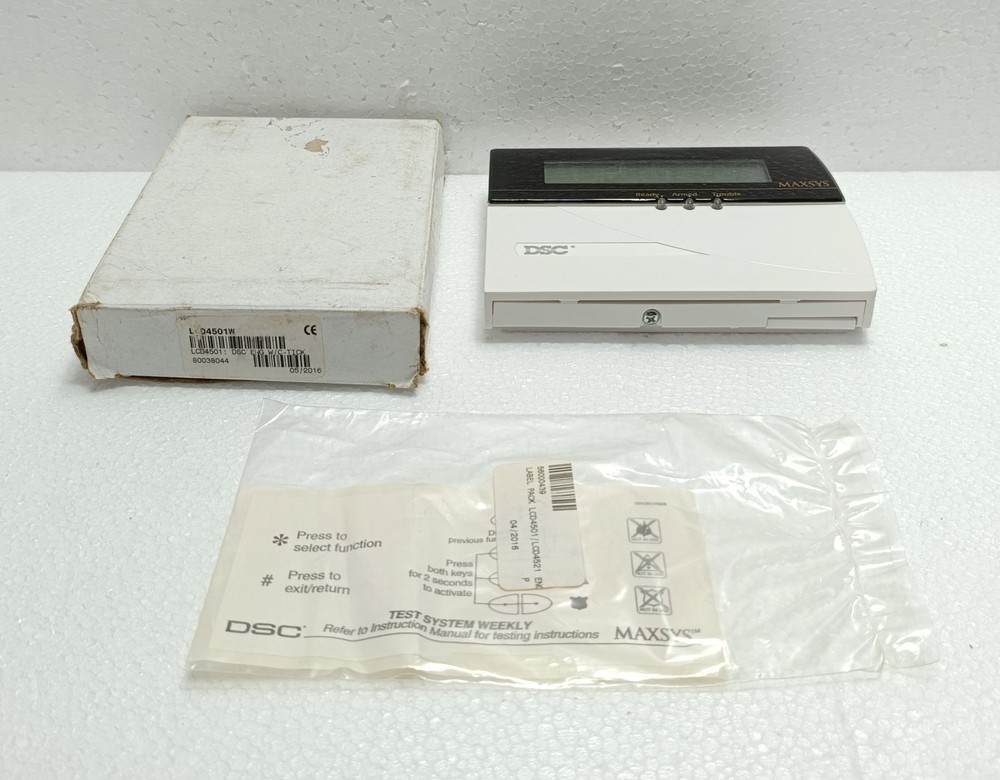 DSC MAXSYS LCD4501W Programmable Message LCD Keypad White Keyboard