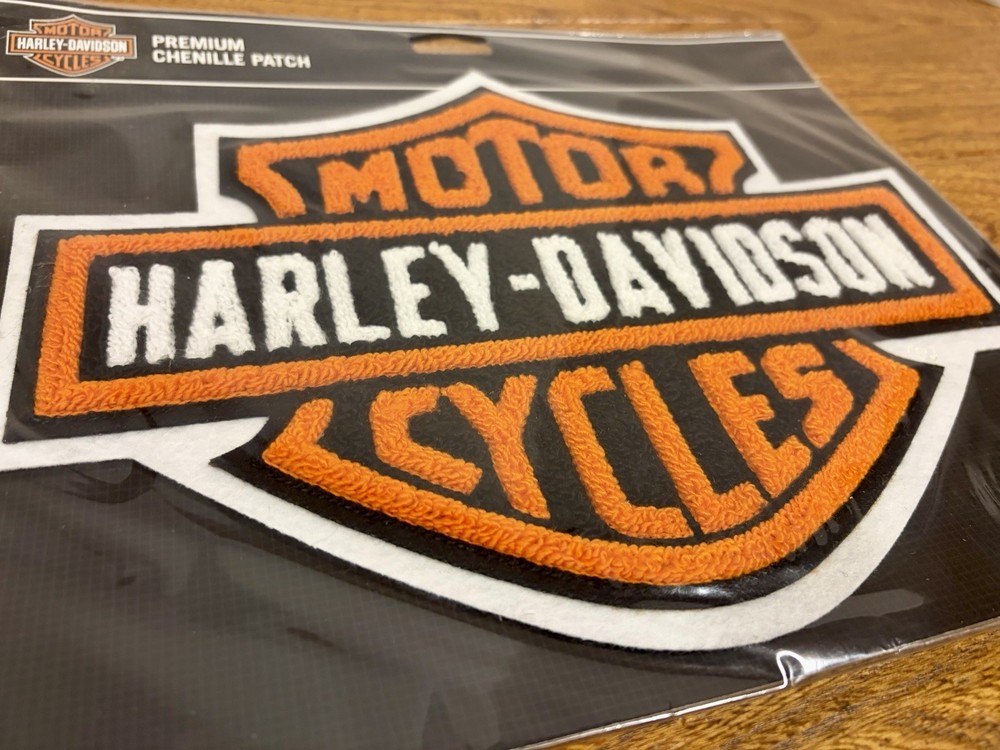 Harley Davidson Shield Logo Premium Chenille Patch Emblem Motorcycle Biker