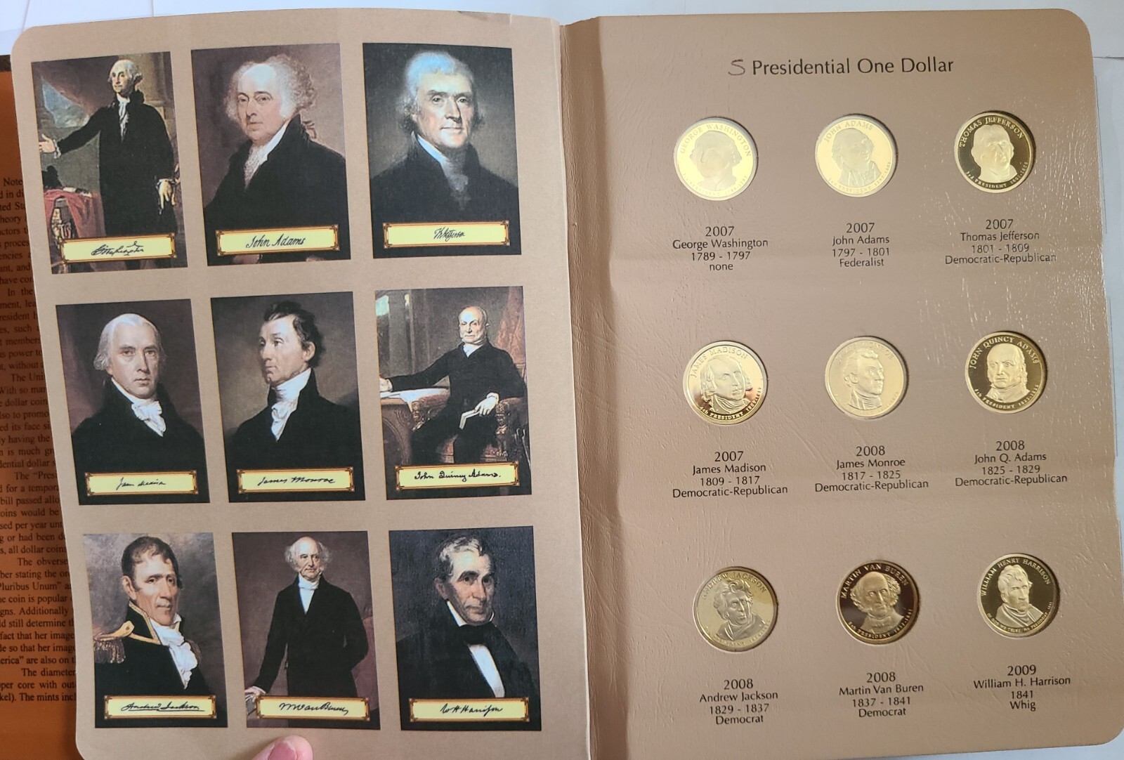 2007 S - 2016 S Presidential $1 39 Coin PROOF COMPLETE Set in New Dansco Album