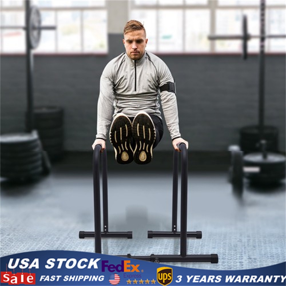 Portable Adjustable Dip Bar for Versatile Home Strength Training.