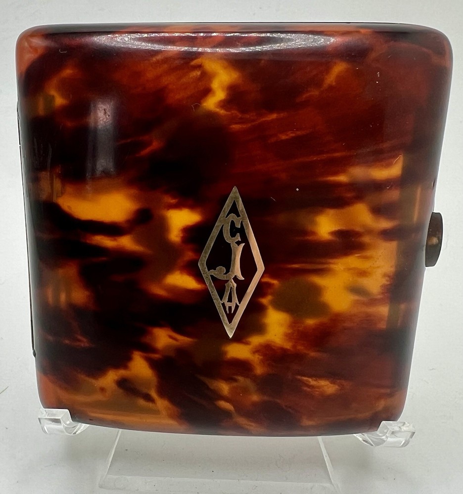 Antique Cigarette Case Tortoise Shell Possibly By Asprey