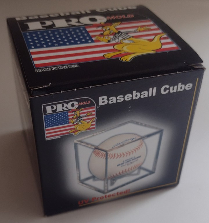 (8) Pro-Mold Plastic Baseball Cube IV 2 Pc Displays w/stand NIP 5yr UV Stackable