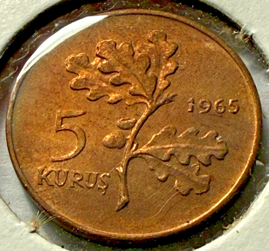 1965 TURKEY 5 KURUS AU