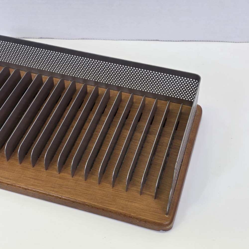 Eldon Expressions Workspace Solid Wood And Steel Adjustable Cd Holder