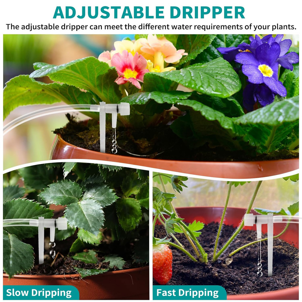 Automatic Watering System for 15 Potted Plants, Automatic Dripirrigation Kit wit