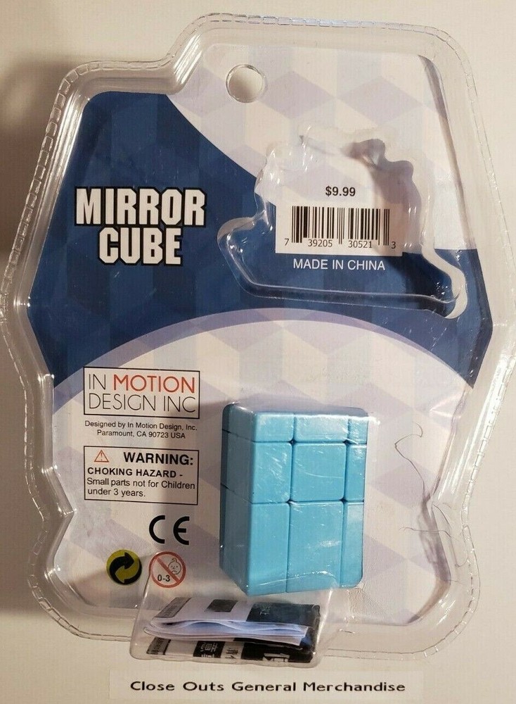 MAGIC CUBE BLUE MIRROR CUBE 2.5X 2.5 inch NEW SEALED