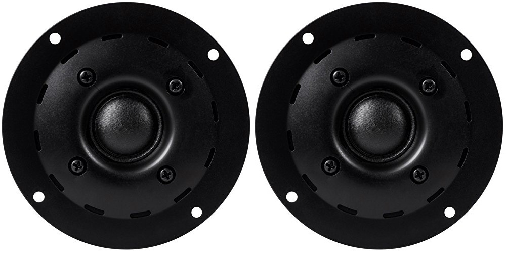 NEW (2) 1" Tweeter Speakers PAIR Home Audio Driver 60w 8ohm 4" Frame Replacement