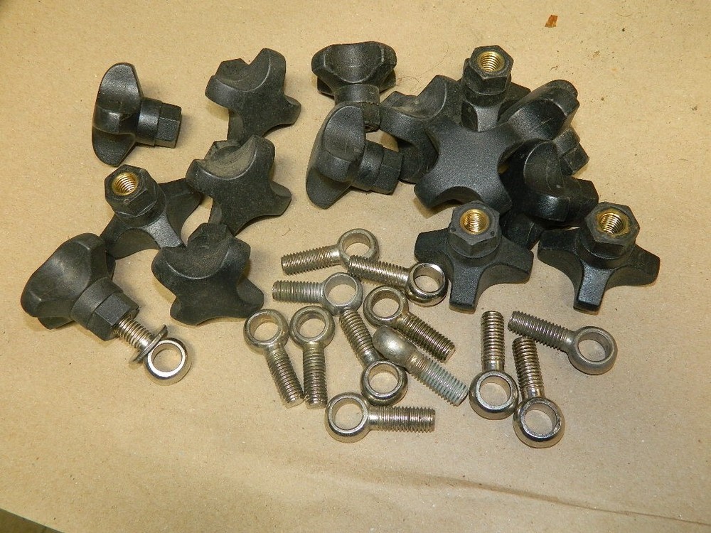 Value Guide Adjustable Conveyor Swivel Knobs 1/2" SS Eye Bolt M10 TH 15pcs LOT-D