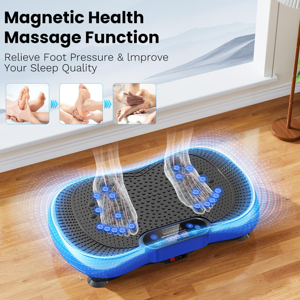 Vibration Plate Exercise Machine, Lymphatic Drainage Machine for Weight Loss, 10