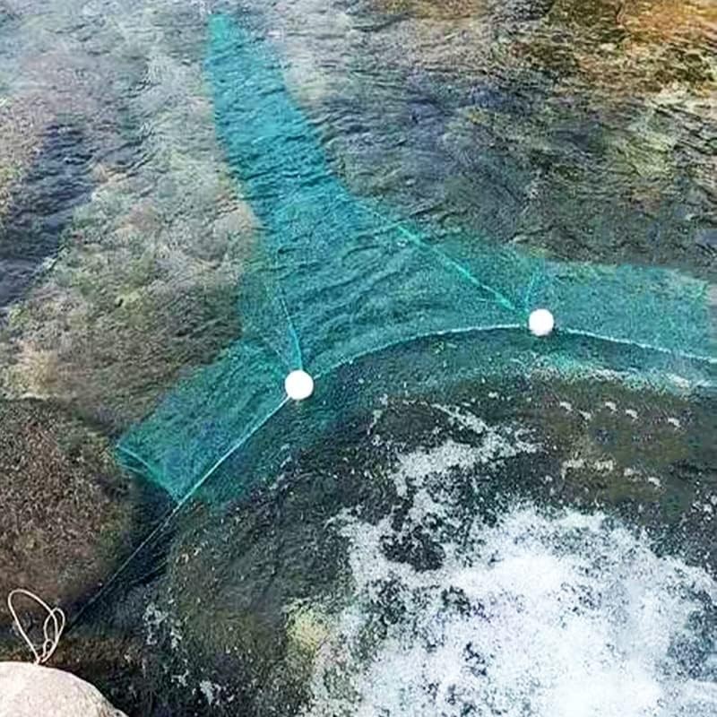 Fiskenet Fishing Net Small Mesh Trap Trawl Fishing Cage Floats Folding Crab Rive