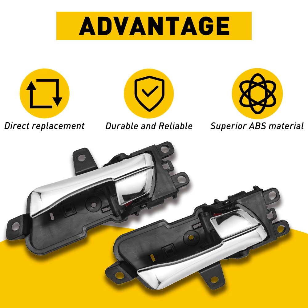 Front/Rear Left Right Inside Door Handle For Hyundai Sonata 2011-2015 Chrome EOA