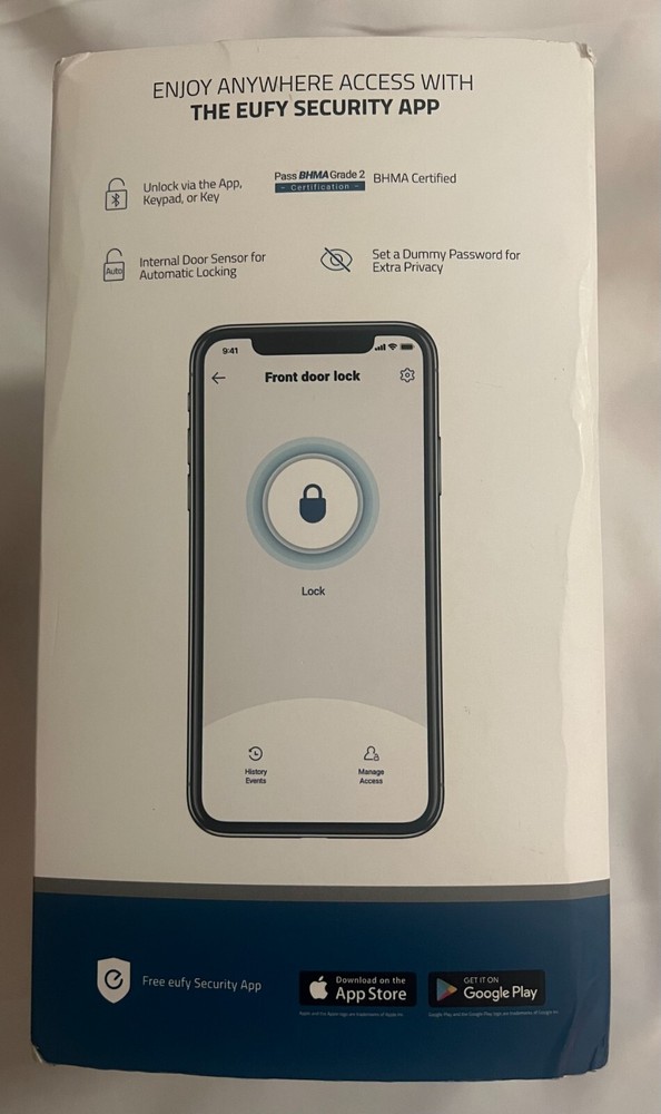 Eufy Security Smart Lock Bluetooth Electronic Deadbolt Entry (41237-ele-ys)