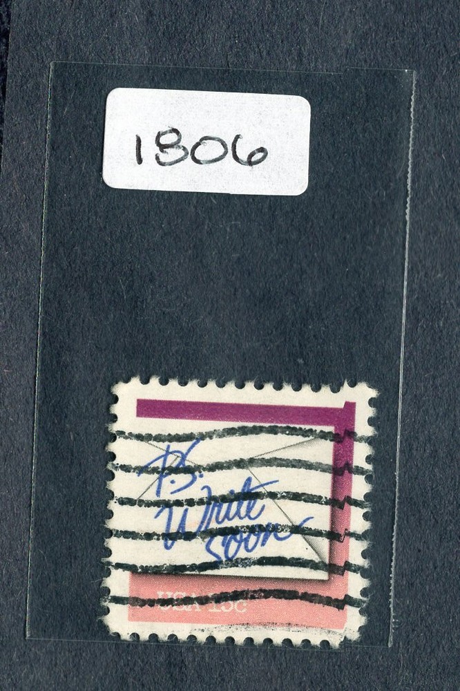 1980 Stamp #1806 P.S. Write Soon Used