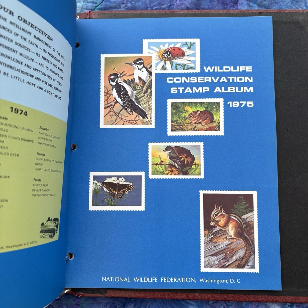 National Wildlife Federation Wildlife Conservation Stamp Album Collection 1976
