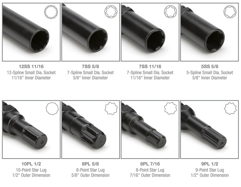 Steelman Pro - 78537 16-Piece Locking Lug Nut Master Key Set, Black