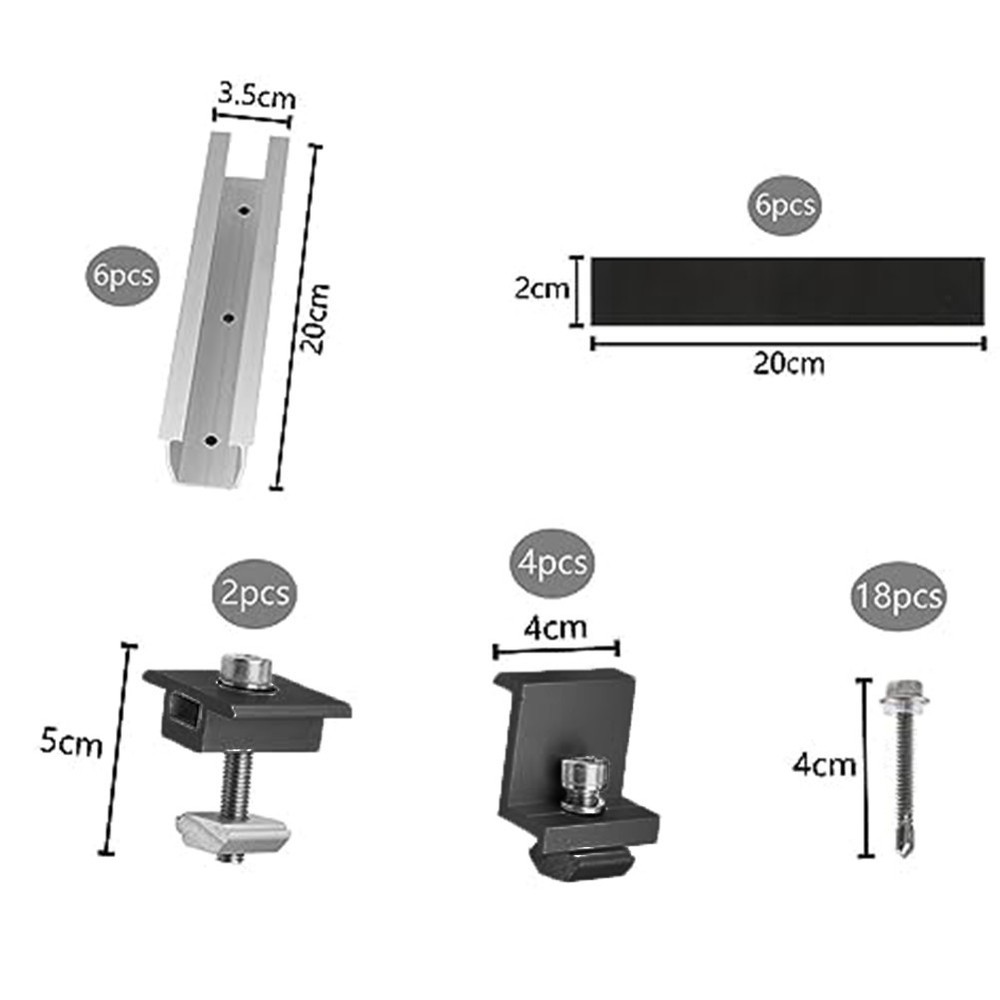 Solar Panel Mount Kit - Easy Installation For Flat Roofs & Yachts! High Quality