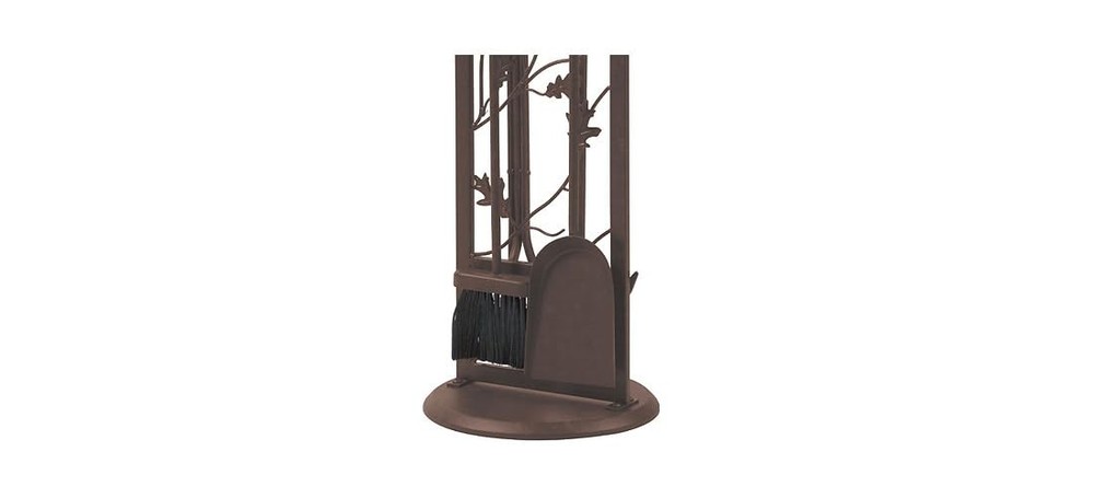 Fireplace Tool Set 5 Piece, Oak Leaf 30", Colonial Brown