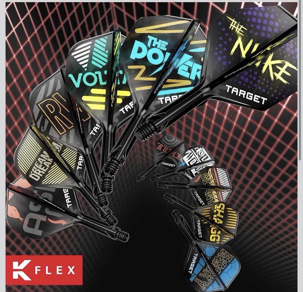19mm Short Standard Scott Will Target K-Flex #2 Intermediate Dart Flights 410138