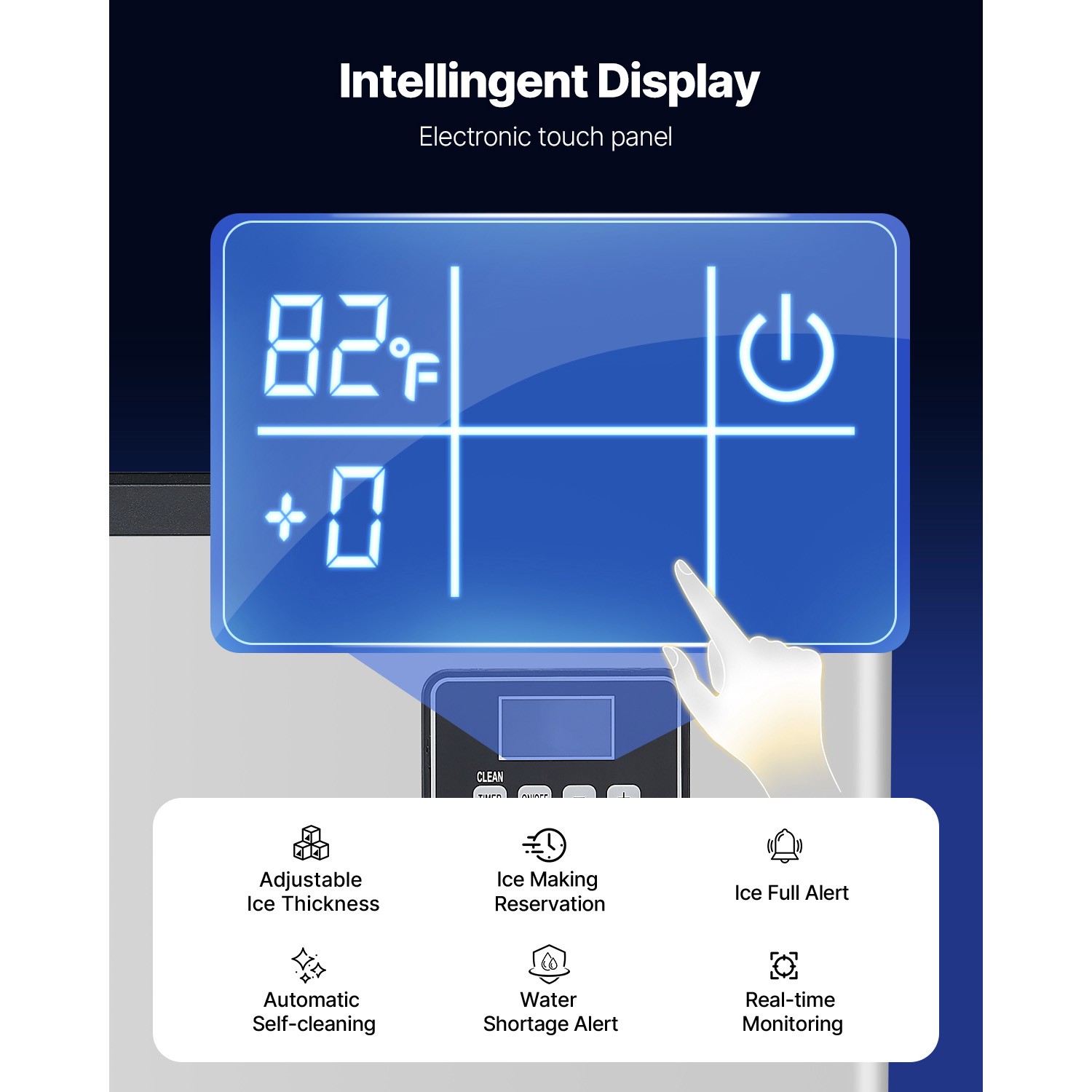 Commercial Ice Maker Machine - Head 360 lbs/Day Self-Cleaning Ice Machine