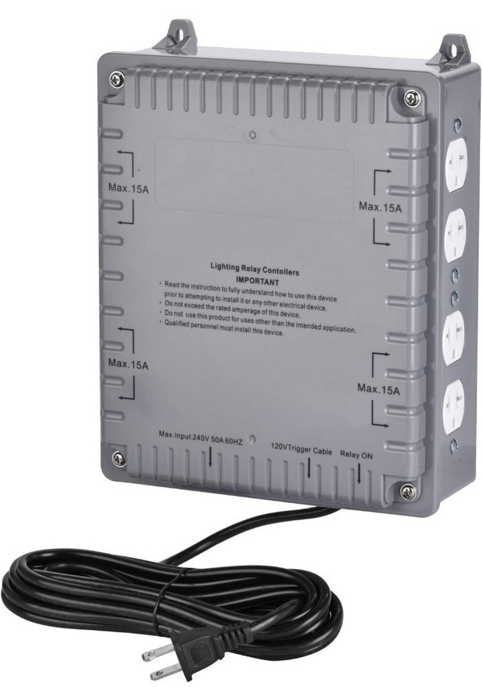 Adini 8000W 8-Light Relay Controller with Trigger Cord for Hydroponics Indoor Gr