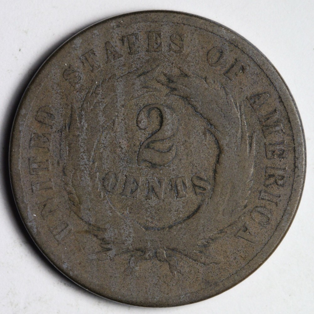 1868 Two Cent Piece VG E353 IJCM