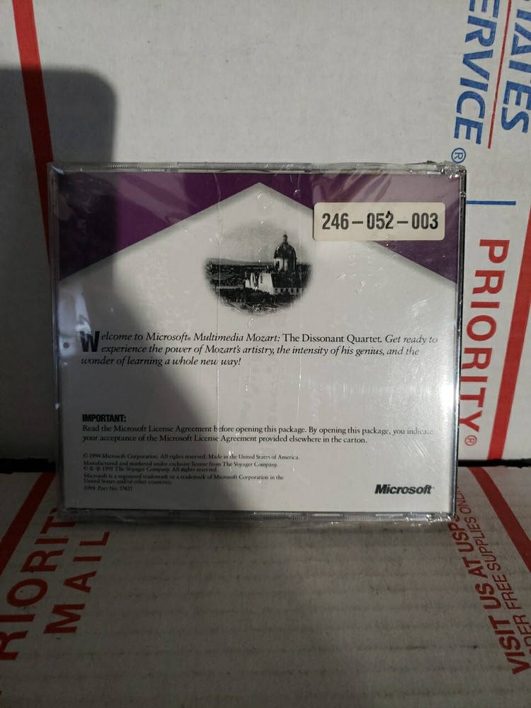 Microsoft Home - Multimedia Mozart PC CD-ROM 1994 Microsoft Windows NEW ~ #213