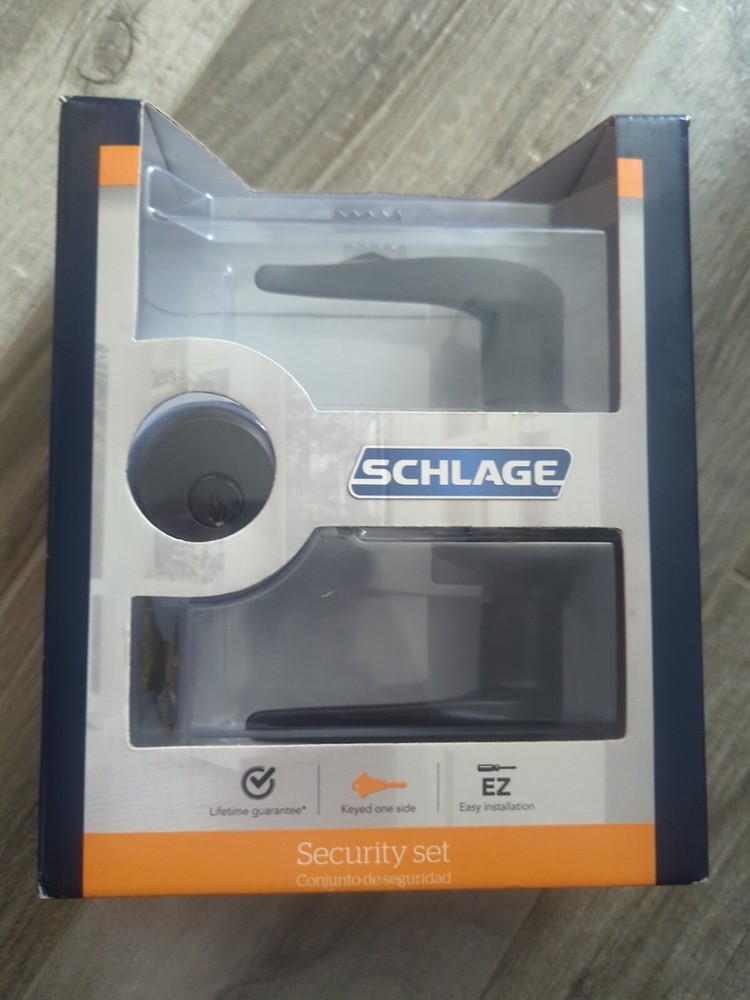 Schlage Front Door Entry Lock, Aged Bronze