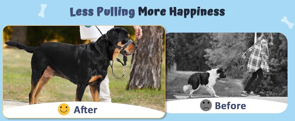 BARKL Dog Head Collar, Soft No Pull Head Halter, Reflective Muzzle