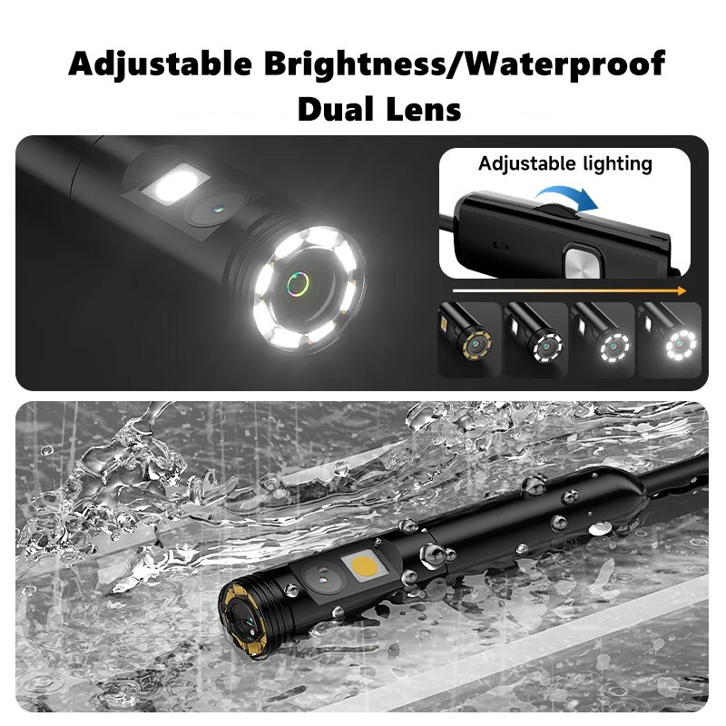 1920P Dual Lens Endoscope Camera Waterproof Direct Plug Android IOS iPhone 16 15