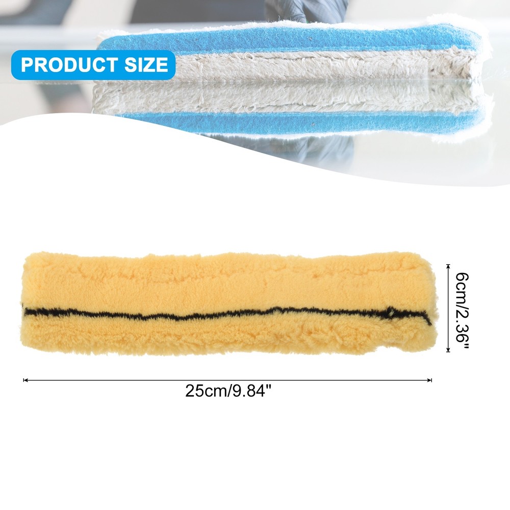 Microfiber Window Scrubber Replacement Head 9.84" Yellow