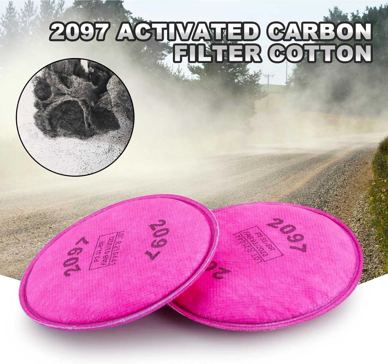 10PCs 2097 Filters Replacement for 3M 6200/6800/6900/7501/7502/7503 Respirator