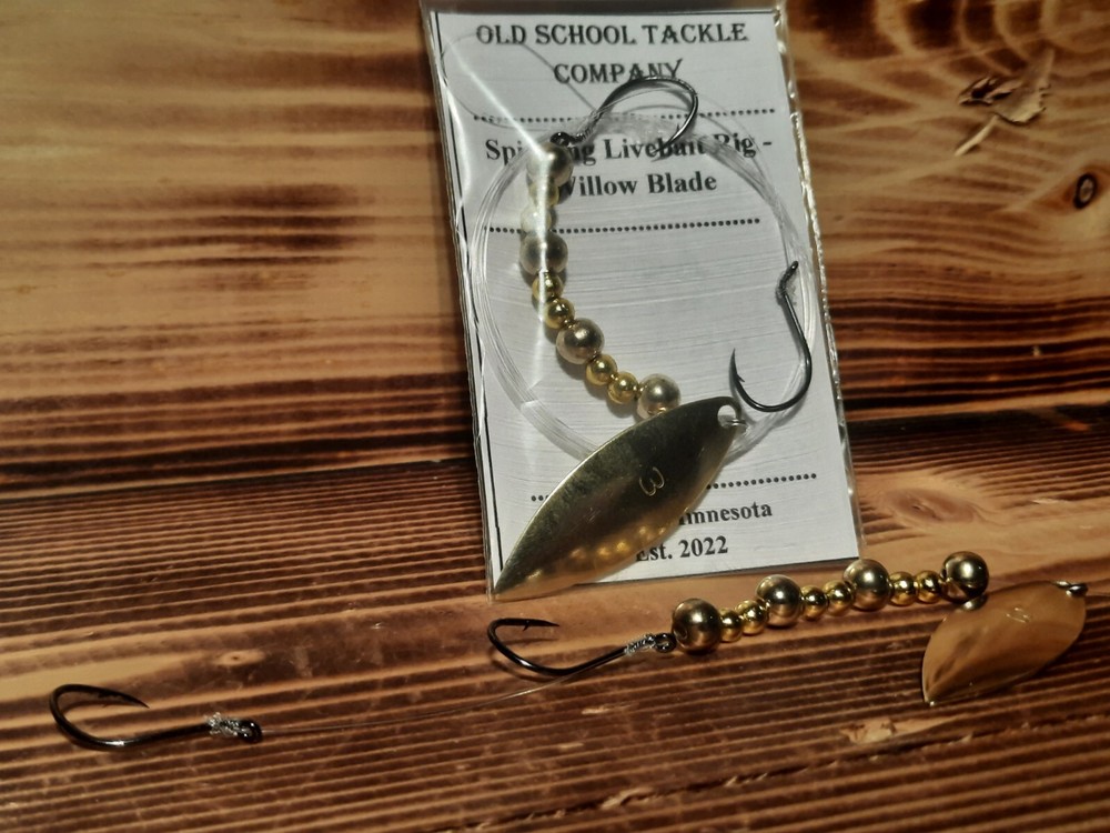 2-Hook Crawler Harness - Size #3 Willow Blade - 4'/48" - 15lb - Size #4 Hooks