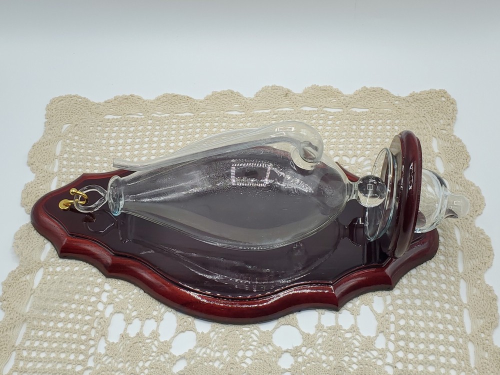 Barometer with Plaque High Gloss Cherry Wood