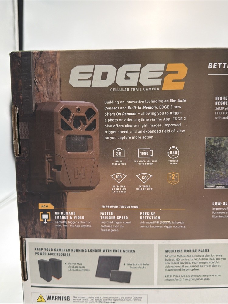 Moultrie Mobile Edge 2 Cellular Trail Cam, 2-Pack Free Ship