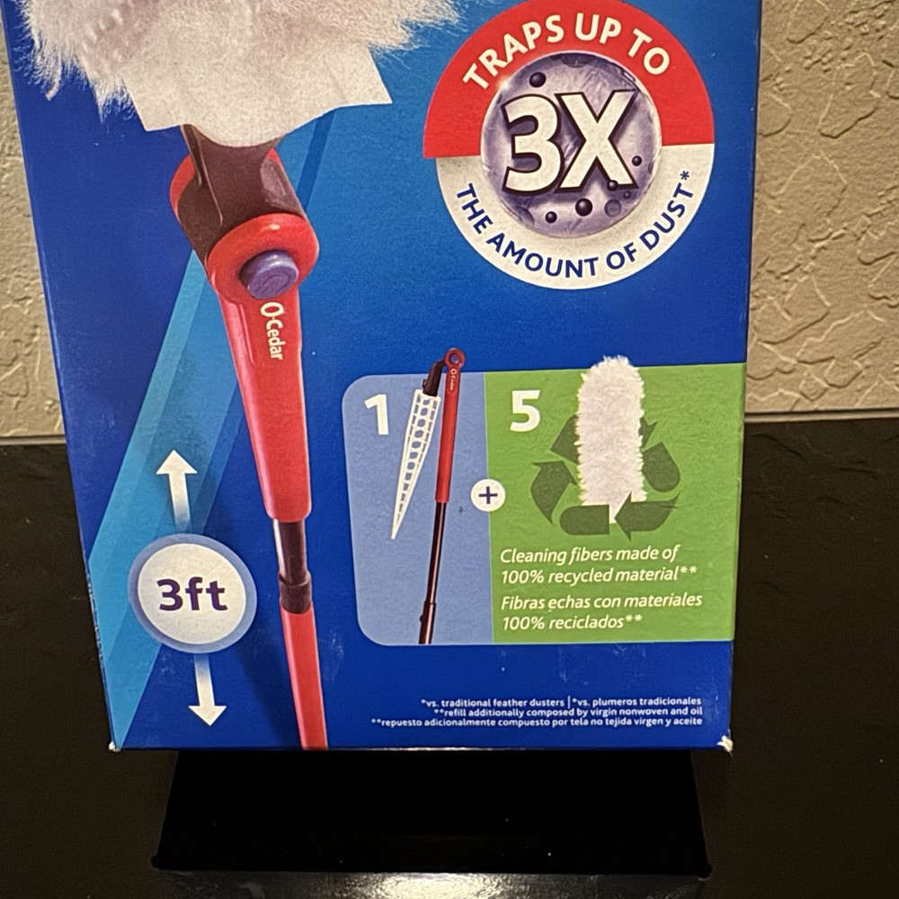 O-Cedar Flex & Catch Duster - 3ft Extendable Handle for Ceiling Fans & Blinds