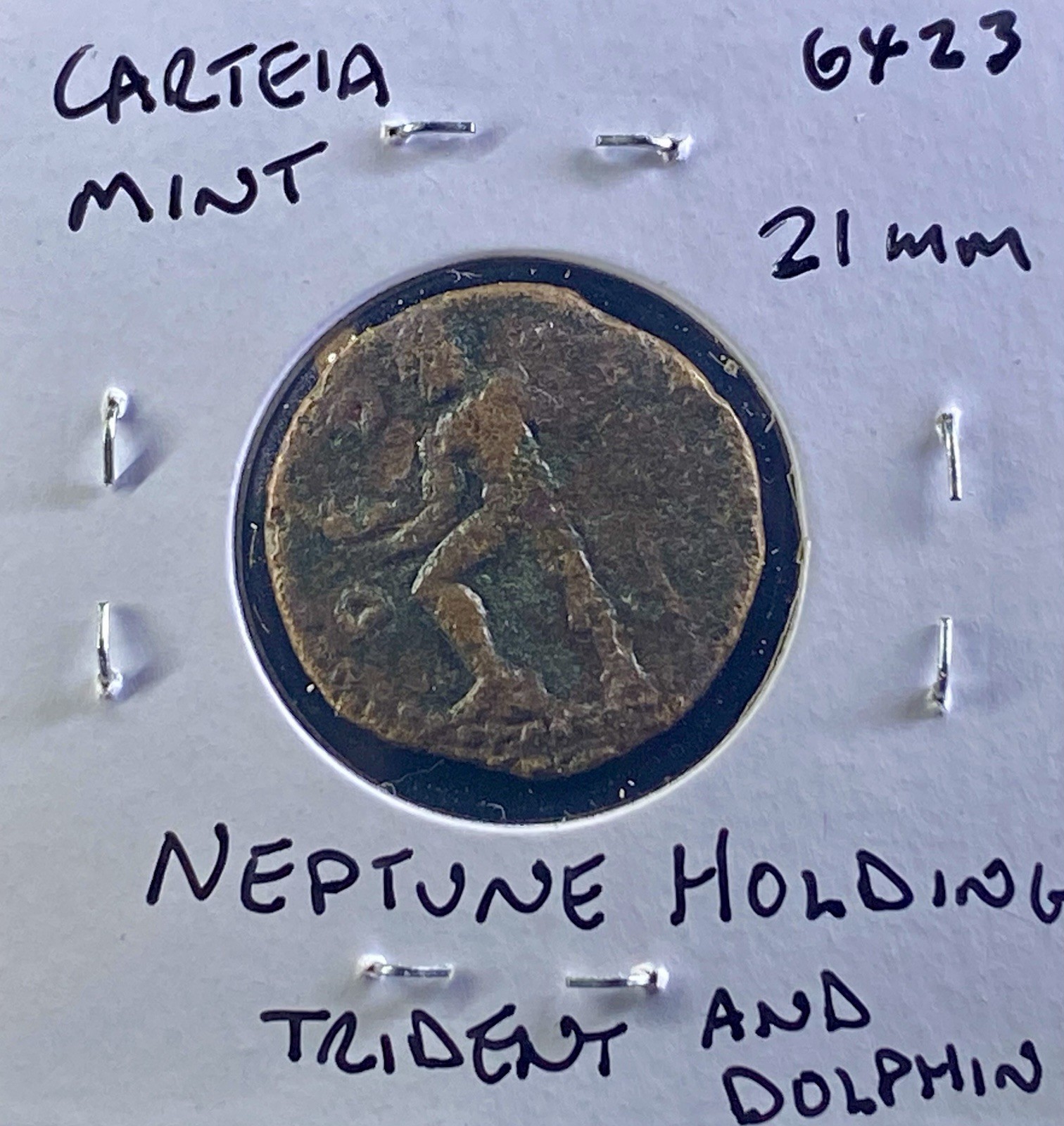 Goddess Fortuna Roman Provincial 27BC-14AD Reign of Augustus Neptune Coin Scarce