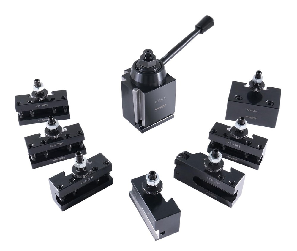 Bxa 6 Pc Wedge Type Quick Change Tool Post Set Plus 2 Oversize Bxa Style 1 Tu...