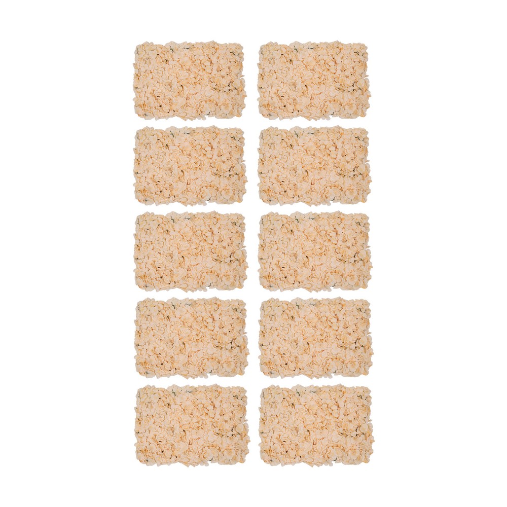 10Pcs Artificial Flower Wall Panel Backdrop Wedding Party Background Venue Decor