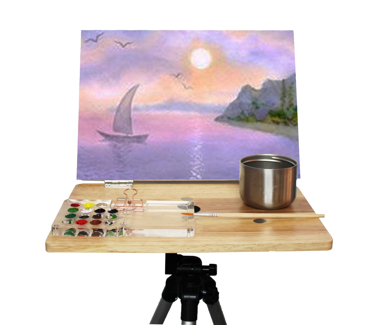 Magnetic Sketch Easel Plein air Easel Plein air watercolorist Camera Tripod