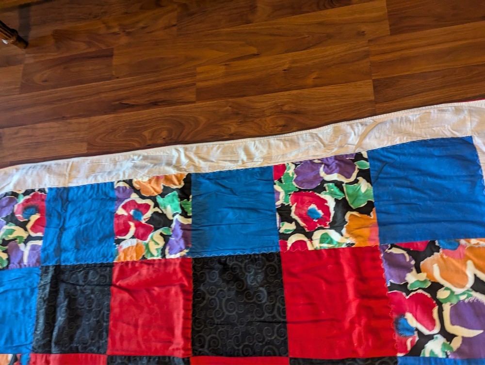 Patchwork Lap Quilt Blanket Throw Multicolor 50”x 35” - Please See Video