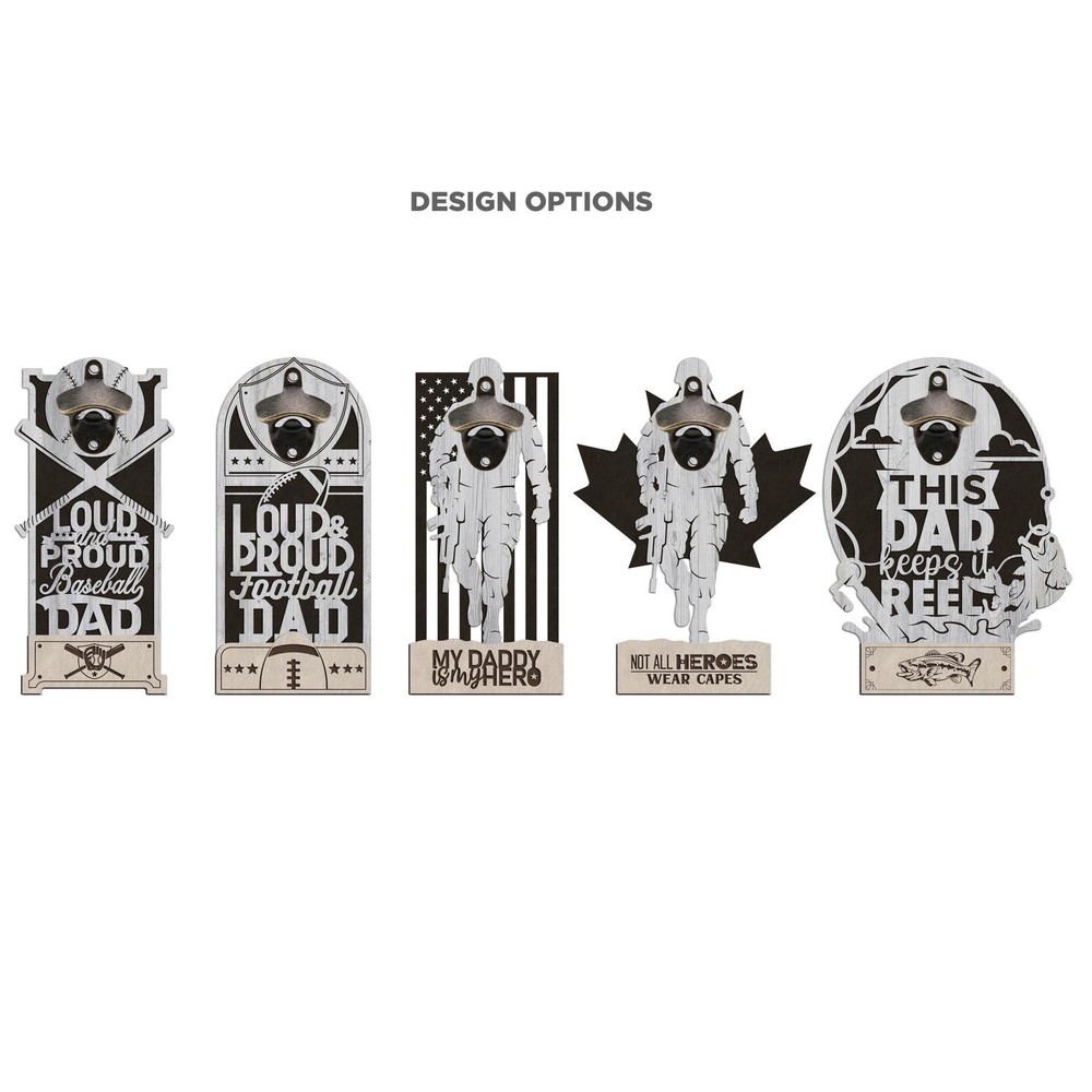 Dad Needs Beer BOTTLE Custom Bottle Opener Dad Drinking Wall Mounted Gift