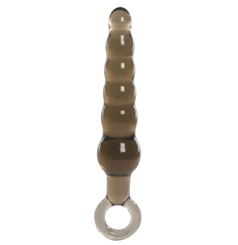 Beaded Anal Teaser Anus Stimulator with Ring Control Handle Back Door Play