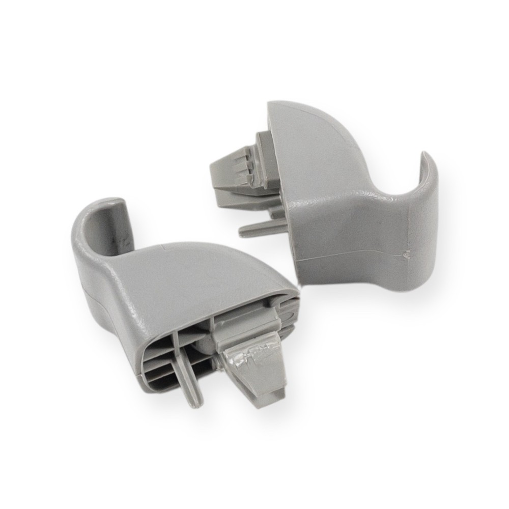2001-2007 Ford Escape Sun Visor Retainer Clip Mount Hook Set Pair Gray