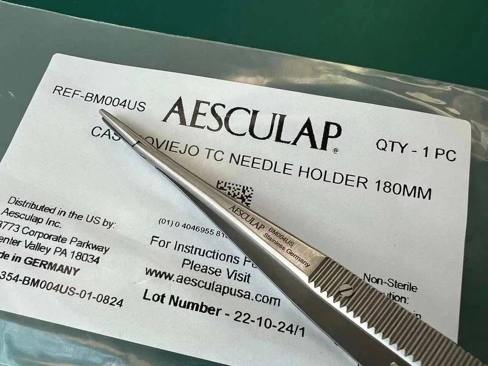AESCULAP BM004US CASTROVIEJO TC NEEDLE HOLDER 180 MM (18cm)