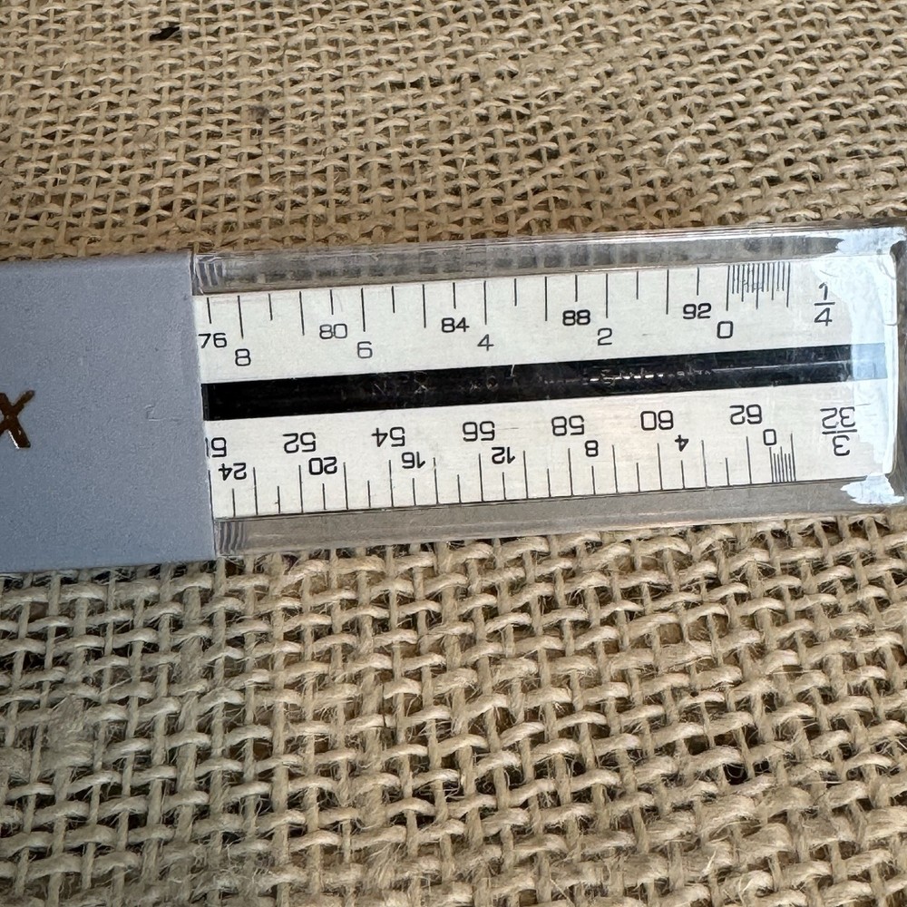 Linex Unmarked Triangular Graphics Engineering Drawing ruler in original case