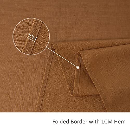 maxmill Slubby Textured Rectangular Tablecloth Water Resistance Antiwrinkle S...