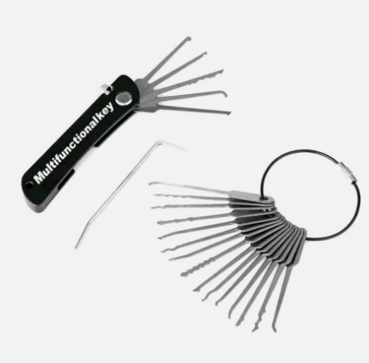 21pcs Stainless Steel Portable Key Practice Set Professional Key Door Open